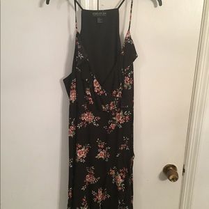 NEW, Forever 21:Floral,Black,Spaghetti Strap Dress